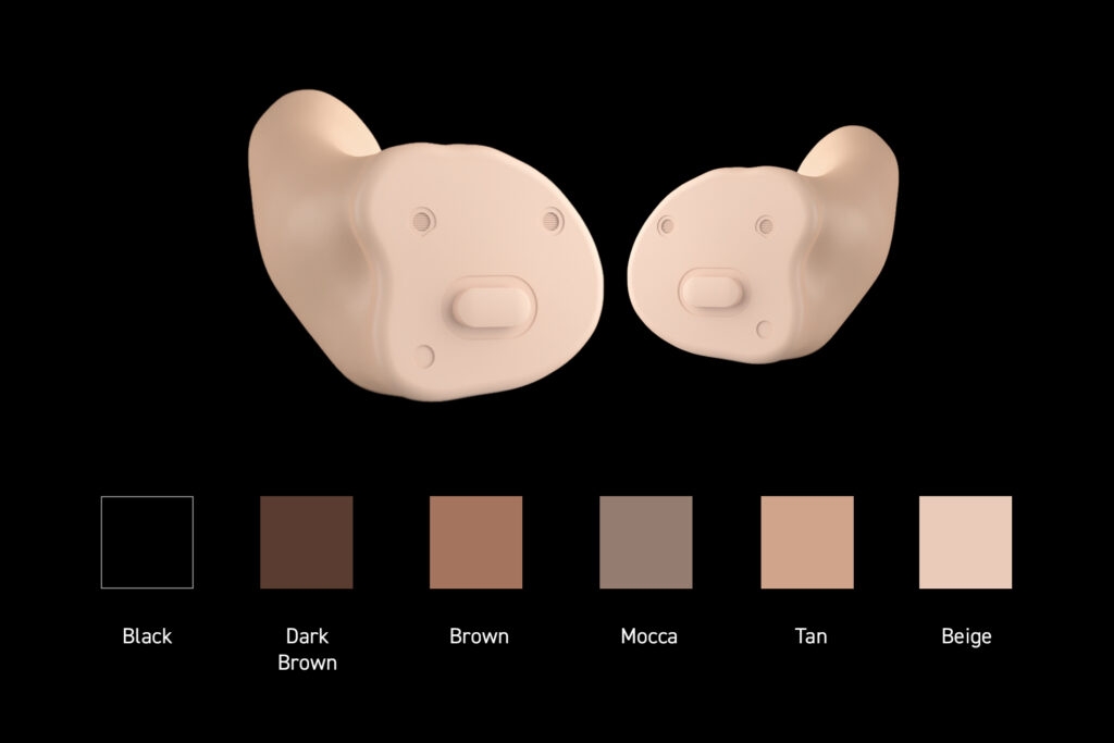 mcore custom li hearing aids with the color options